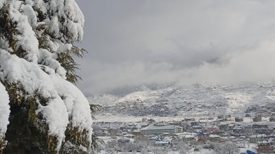 हिउँले ढाकिएको कर्णाली स्वास्थ्य विज्ञान प्रतिष्ठान !