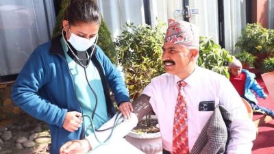 जनपयोगीको वार्षिकोत्सवमा फ्रन्टलाइनद्वारा स्वास्थ्य सेवा प्रदान