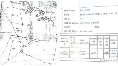 सिंहदरबार नजिकै स्वास्थ्य भवन वरिपरीको ३ रोपनी जग्गा भूमाफियाको कब्जामा